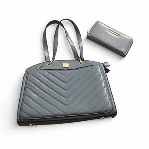 2pc Blue Purse & Wallet Bundle